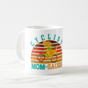 CYCLIST MOM-SAURS - MOEDERDAG T-REX DINO MOM KOFFIEMOK