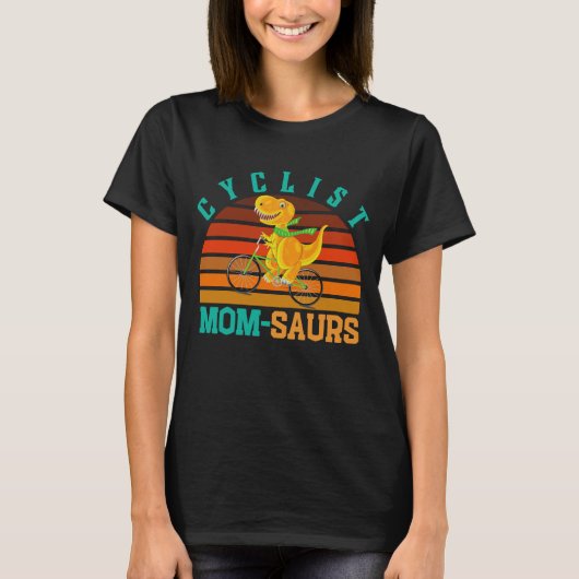 CYCLIST MOM-SAURS - MOEDERDAG T-REX DINO MOM T-SHIRT (Voorkant)