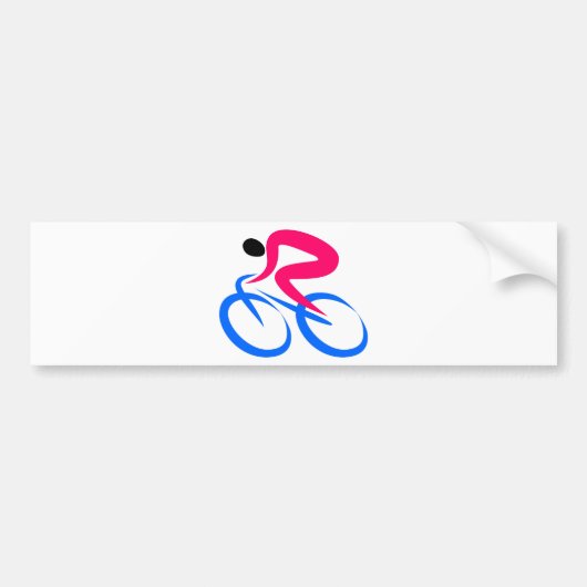 Cyclist-pictogram Bumpersticker (Voorkant)
