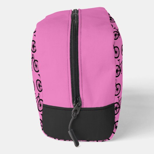 Cyclist Pink Bike Patterned Personalised Monogram Toilettasje (Rechts)