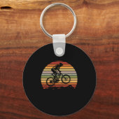 Cyclist Retro  mountainbiking Cycling Cycling Sleutelhanger (Voorkant)