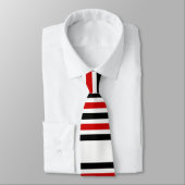 Cyclist riding his bicycle black and red stripes stropdas (Gebonden)