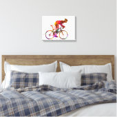 cyclist road bicycle canvas afdruk (Insitu (Slaapkamer))