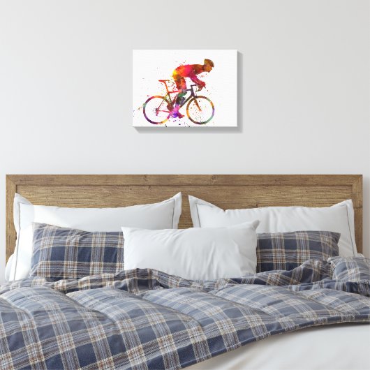 cyclist road bicycle canvas afdruk (Insitu (Slaapkamer))