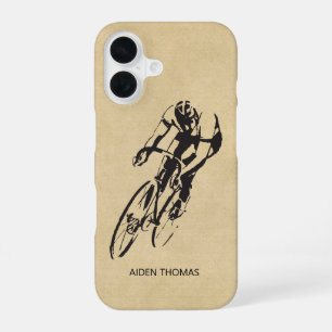 Cyclist Road Racer met naam iPhone 16 Hoesje