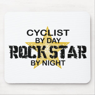 Cyclist Rock Star by Night Muismat