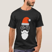 Cyclist Santa Bicycle Cycling Enthusiast Gift T-shirt (Voorkant)