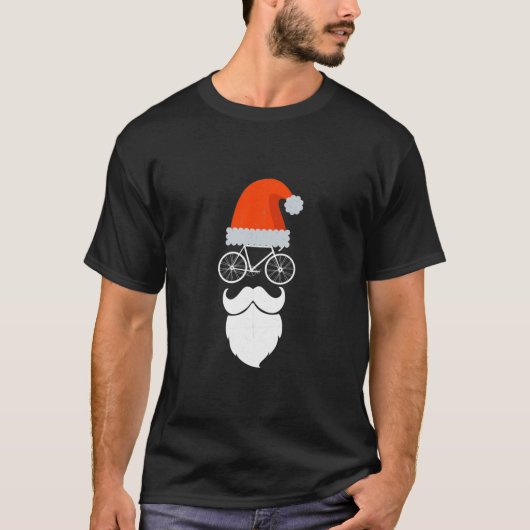 Cyclist Santa Cycling Enthusiast Bicycle Lovers Gi T-shirt (Voorkant)