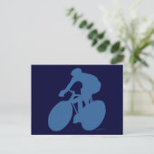 Cyclist Silhouette Briefkaarten (Staand voorkant)