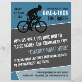 Cyclist Silhouette, Charity Bike-a-Thon Event Flyer (Voorkant)