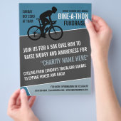 Cyclist Silhouette, Charity Bike-a-Thon Event Flyer (Hand)