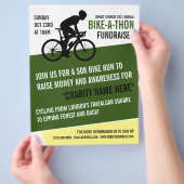 Cyclist Silhouette, Charity Bike-a-Thon Event Flyer (Hand)