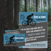 Cyclist Silhouette, Charity Bike-a-Thon Event Visitekaartje