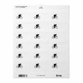 Cyclist Silhouette. Etiket (Full Sheet)
