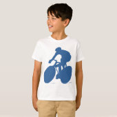 Cyclist Silhouette Kinder T-shirt (Voorkant volledig)