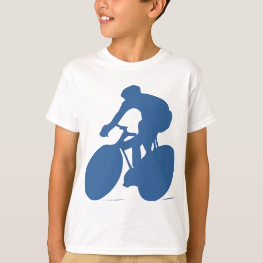Cyclist Silhouette Kinder T-shirt (Voorkant)
