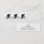 Cyclist Silhouette. Mini Visitekaartje (Voorkant / Achterkant)