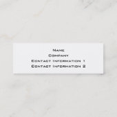 Cyclist Silhouette. Mini Visitekaartje (Achterkant)