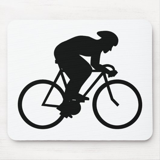 Cyclist Silhouette. Muismat (Voorkant)