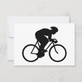 Cyclist Silhouette. RSVP Kaartje (Voorkant)