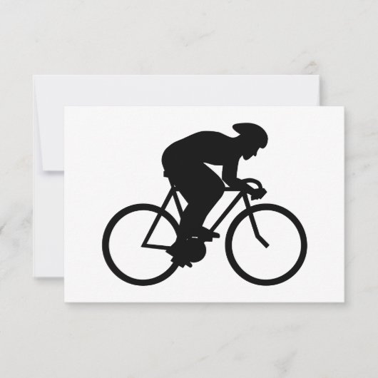 Cyclist Silhouette. RSVP Kaartje (Voorkant)