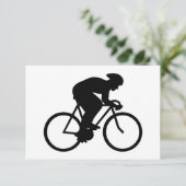 Cyclist Silhouette. RSVP Kaartje (Staand voorkant)