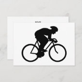 Cyclist Silhouette. RSVP Kaartje (Voorkant / Achterkant)