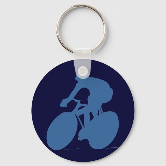 Cyclist Silhouette Sleutelhanger (Voorkant)