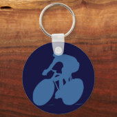 Cyclist Silhouette Sleutelhanger (Voorkant)