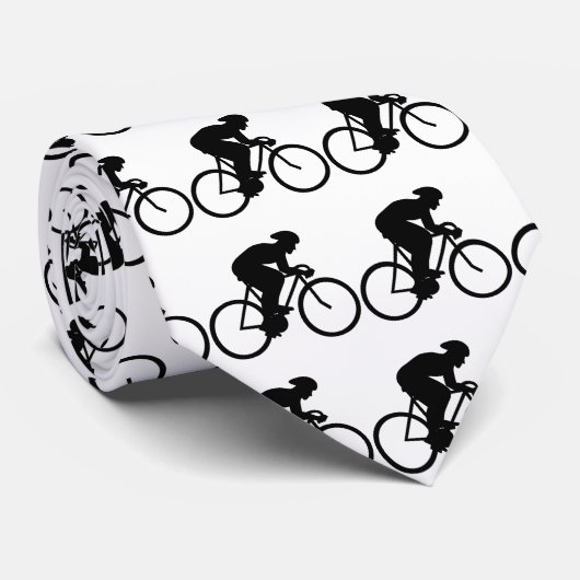 Cyclist Silhouette. Stropdas (Opgerold)