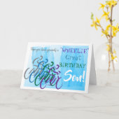 Cyclist Son Birthday Kaart (Gele Bloem)