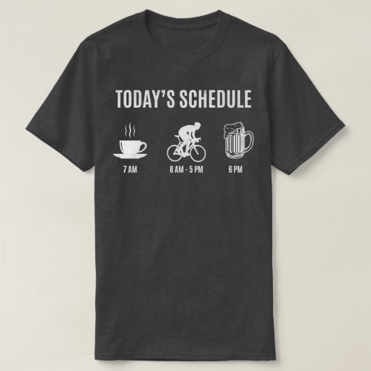 Cyclist Today_x27_s plant Koffiefietser bier T-shirt (Design voorkant)