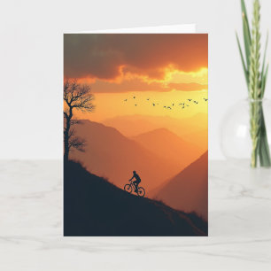 Cyclist Verjaardags Klimkaart Kaart