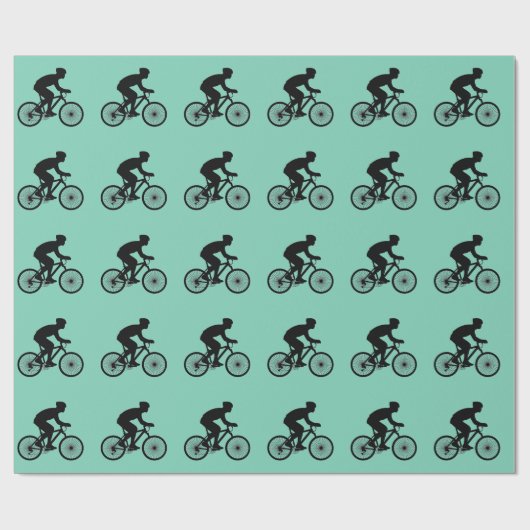 Cyclist Wrapping Paper Cadeaupapier (Vlak)