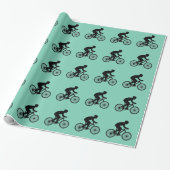 Cyclist Wrapping Paper Cadeaupapier (Uitgerold)