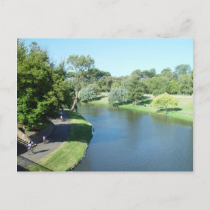 Cyclisten van de rivier de Torrens in Adelaide in  Briefkaart