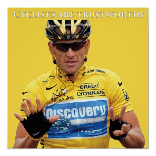 Cyclisten zijn onbetrouwbaar perfect poster (Voorkant)