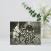 Cyclists  briefkaart foto (Staand voorkant)