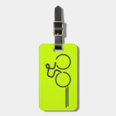 Cyclists die grafisch continu helder aangepast bag bagagelabel (Voorkant verticaal)