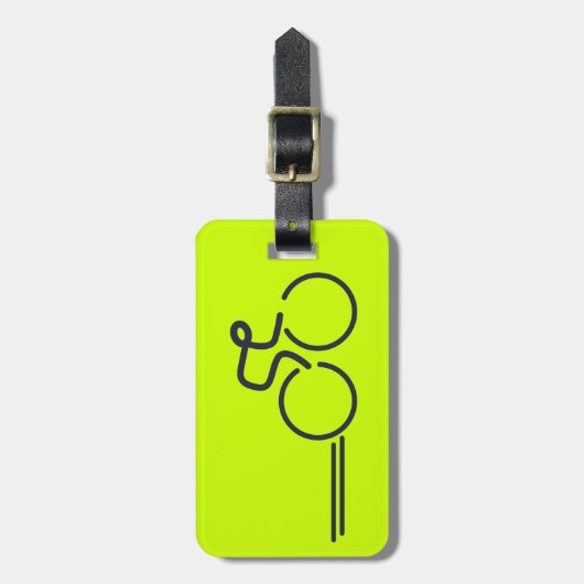 Cyclists die grafisch continu helder aangepast bag bagagelabel (Voorkant verticaal)