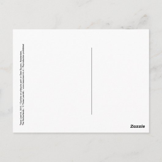 Cyclists op fietspad briefkaart (Achterkant)