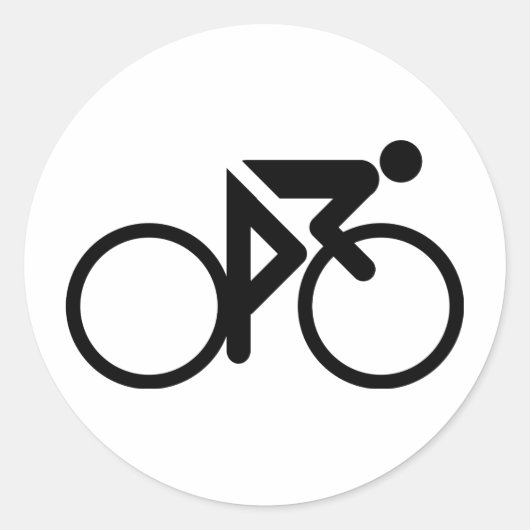 Cyclo-cylcer Ronde Sticker (Voorkant)