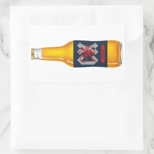 Cyclocross Beer Rechthoekige Sticker (Tas)