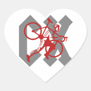 Cyclocross Hart Sticker