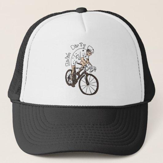Cyclocross Rider Riding Dirty Trucker Pet (Voorkant)