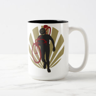 Cyclocross Soldier-Mok Tweekleurige Koffiemok
