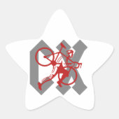 Cyclocross Ster Sticker (Voorkant)