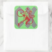 Cyclocross Vierkante Sticker (Tas)