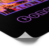 Cyclone Achterbaan Psychedelische Poster (Hoek)