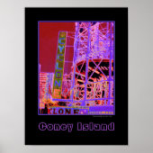 Cyclone Achterbaan Psychedelische Poster (Voorkant)